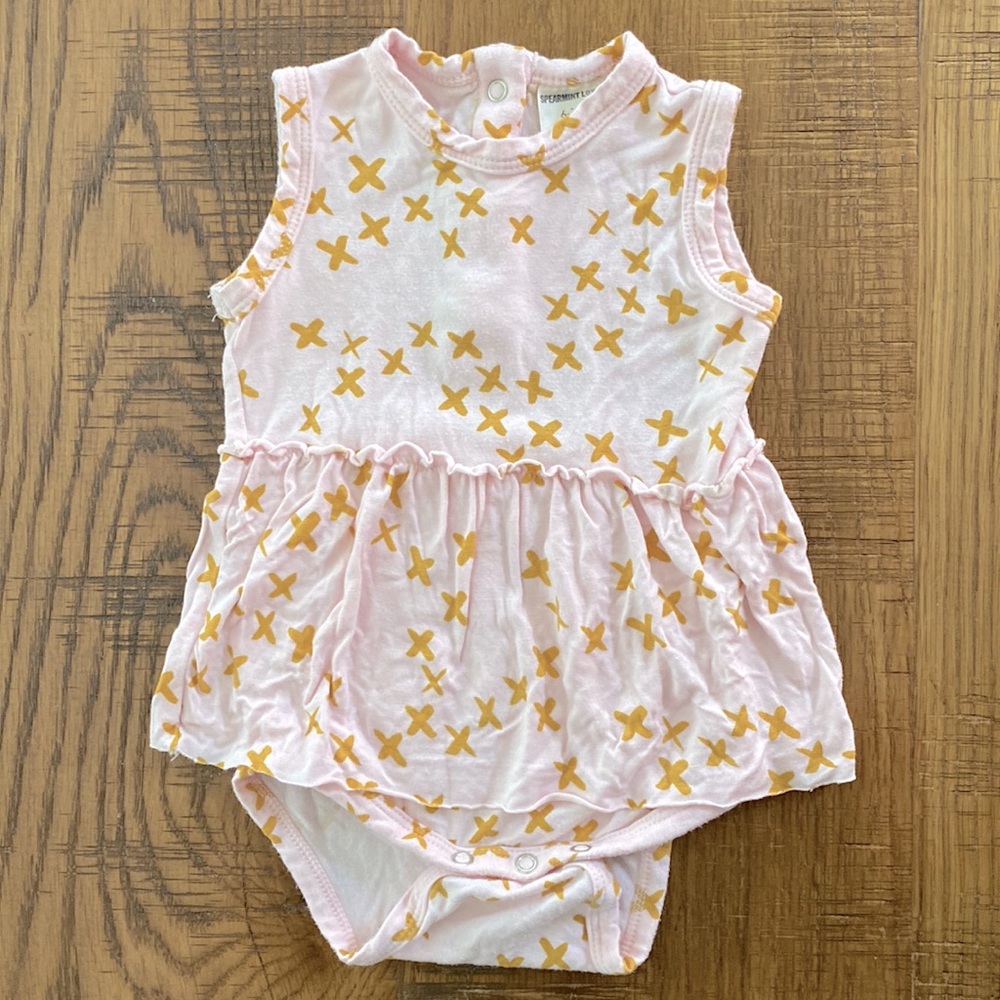 SPEARMINT LOVE skirted bodysuit onesie